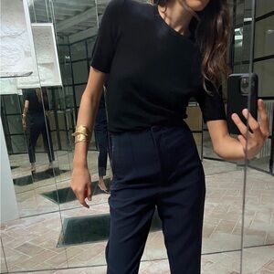 Zara plain knit short sleev top